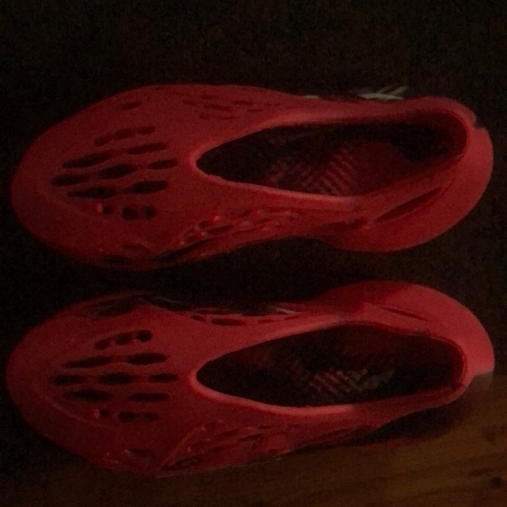 COPY - Size 9 In Men & 7.5 In Women, Red & Black Yezzy Foam Runners. Have Not B…